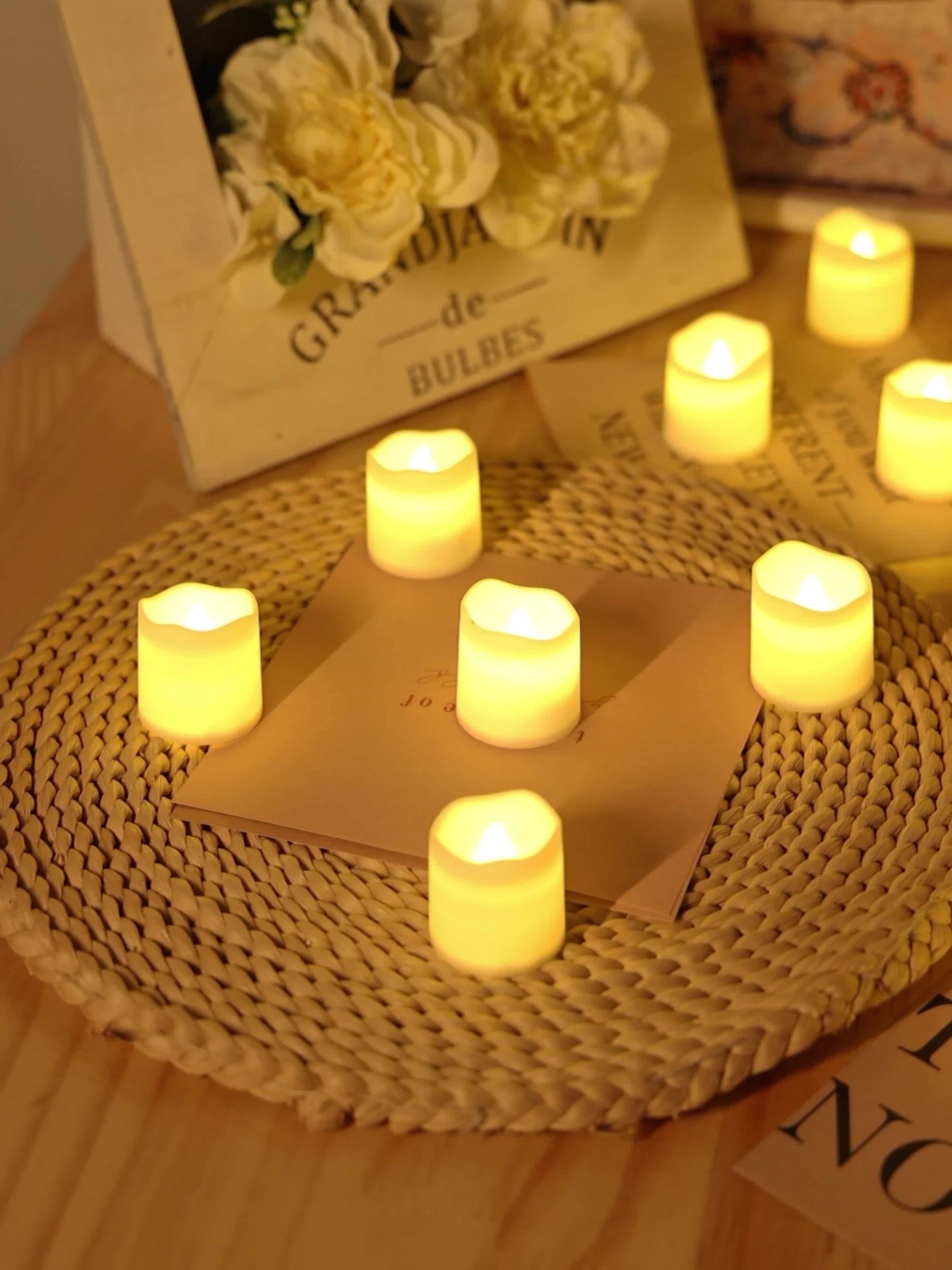 LED Flameless Atmosphere Corrugated Electronic Decorative Candles