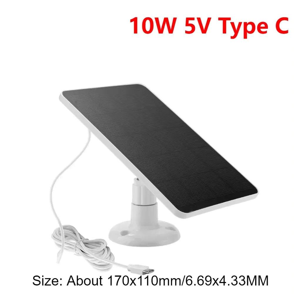 Waterproof Solar Panel Charger with 360° Adjustable Mount – Compatible with EufyCam 3/3C/2/2C/2 Pro