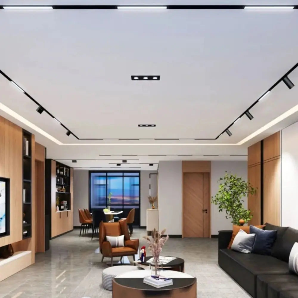 Smart Magnetic Track Rail Lighting System – Modern Flexible LED Spotlights, DC48V Ceiling Light for Indoor & Smart Home Use