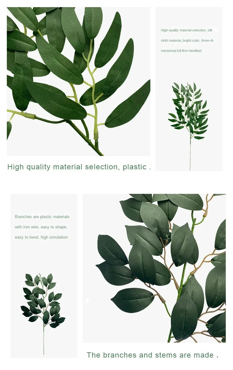 Realistic Artificial Eucalyptus Arrangement – Lush Greenery for Home Decor, Weddings & Floral Accents