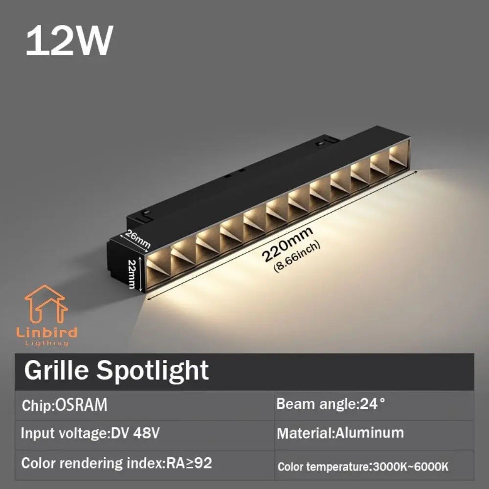 Smart Magnetic Track Rail Lighting System – Modern Flexible LED Spotlights, DC48V Ceiling Light for Indoor & Smart Home Use