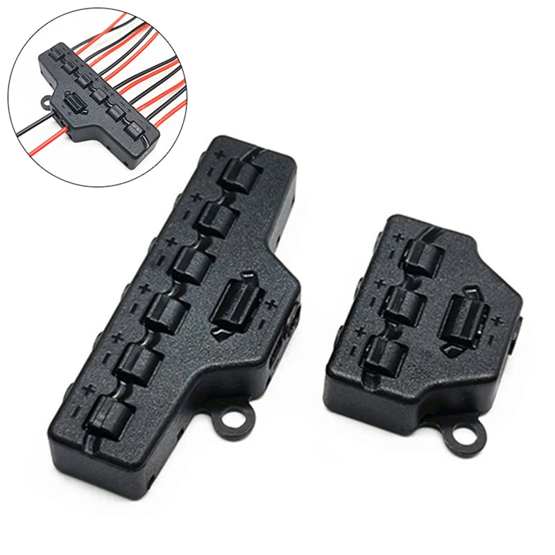 1pc Model Train Lighting Distribution Hub – 3/6-Port Power Splitter for SMD LED Miniature DC Lighting Systems