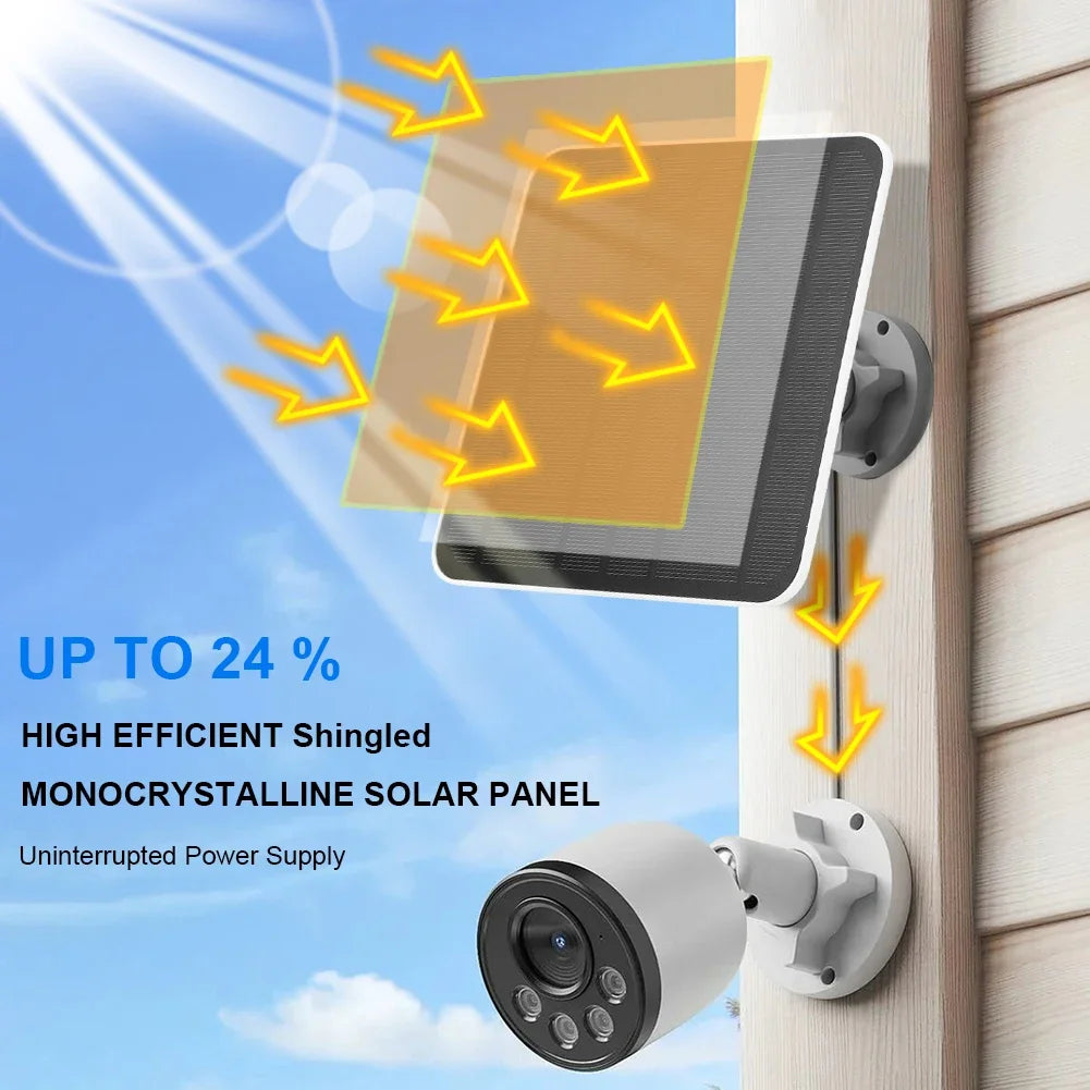 Waterproof Solar Panel Charger with 360° Adjustable Mount – Compatible with EufyCam 3/3C/2/2C/2 Pro