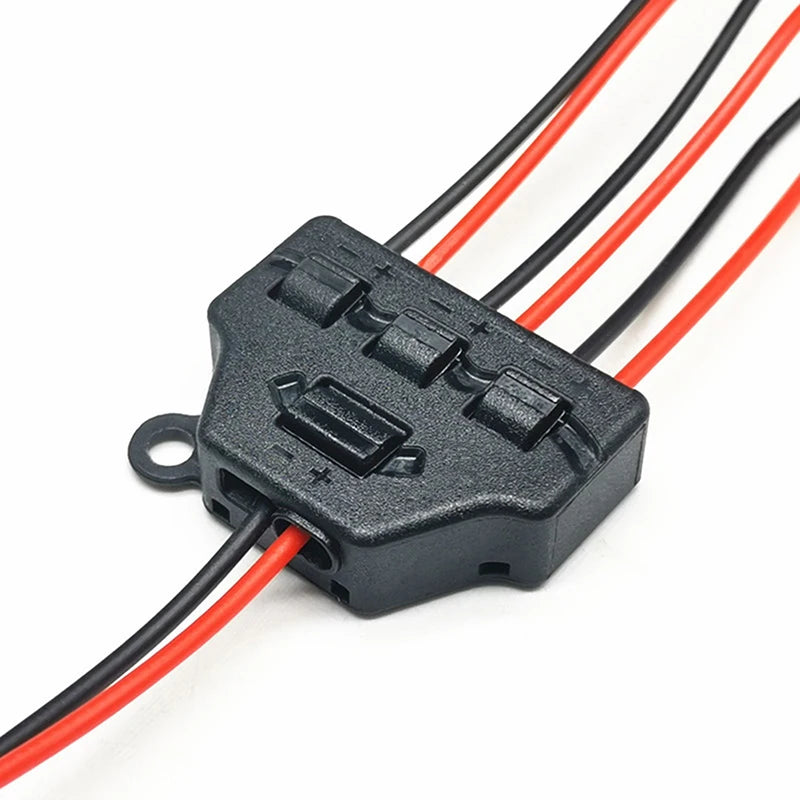 1pc Model Train Lighting Distribution Hub – 3/6-Port Power Splitter for SMD LED Miniature DC Lighting Systems