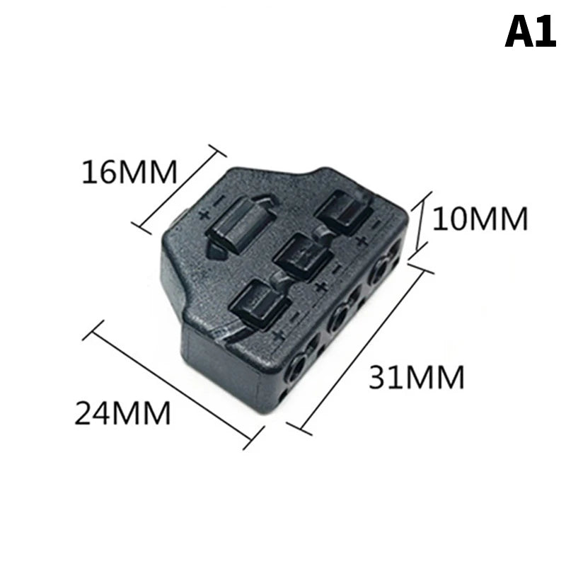 1pc Model Train Lighting Distribution Hub – 3/6-Port Power Splitter for SMD LED Miniature DC Lighting Systems