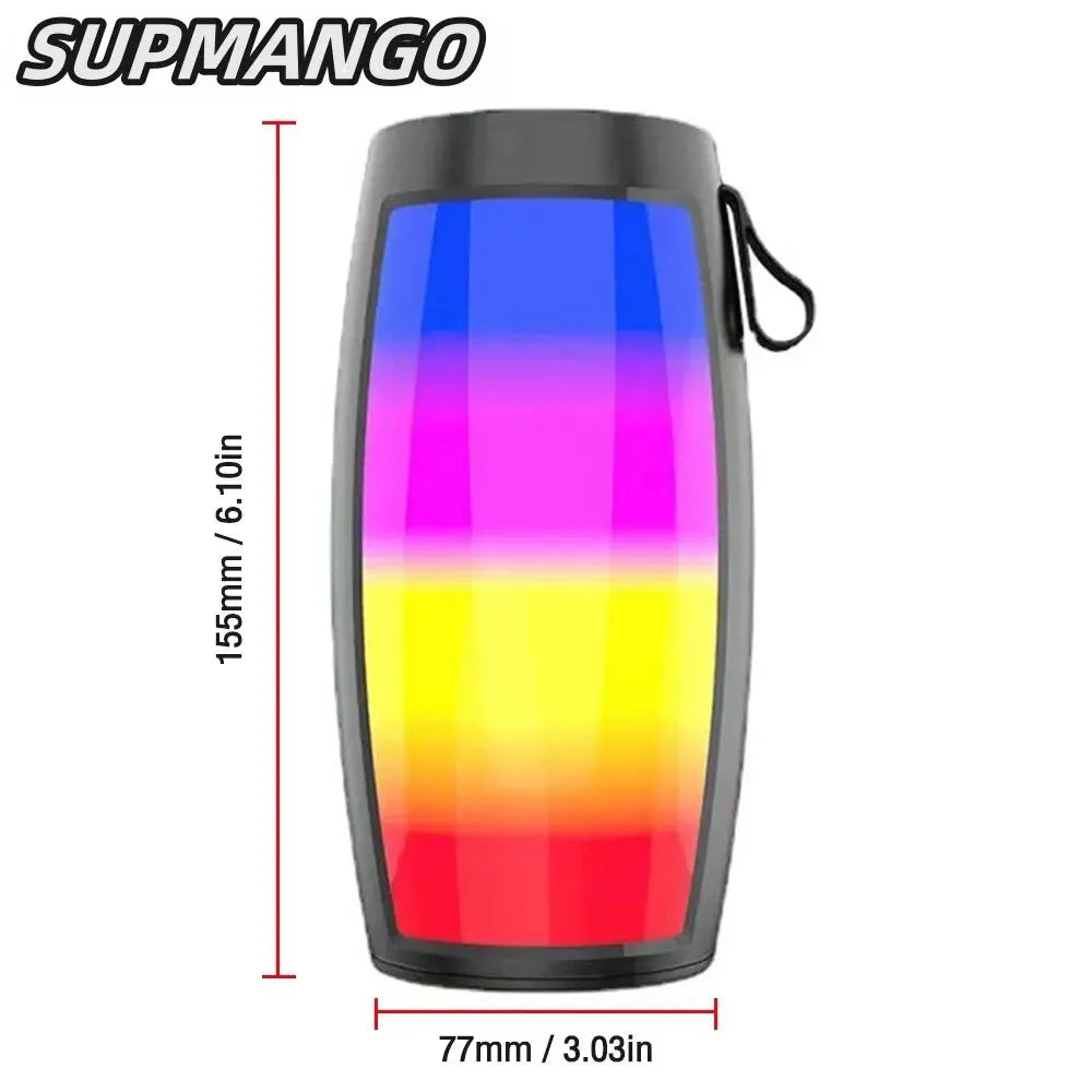 S12 Portable Bluetooth Speaker with Powerful Bass, LED Lights, Subwoofer & MP3 Player – Ideal for Car, Home, and Outdoor Use