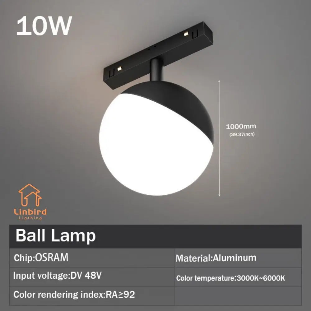 Smart Magnetic Track Rail Lighting System – Modern Flexible LED Spotlights, DC48V Ceiling Light for Indoor & Smart Home Use