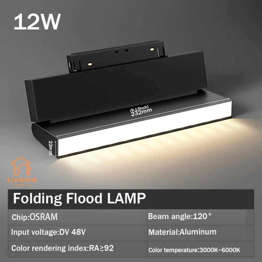 Smart Magnetic Track Rail Lighting System – Modern Flexible LED Spotlights, DC48V Ceiling Light for Indoor & Smart Home Use