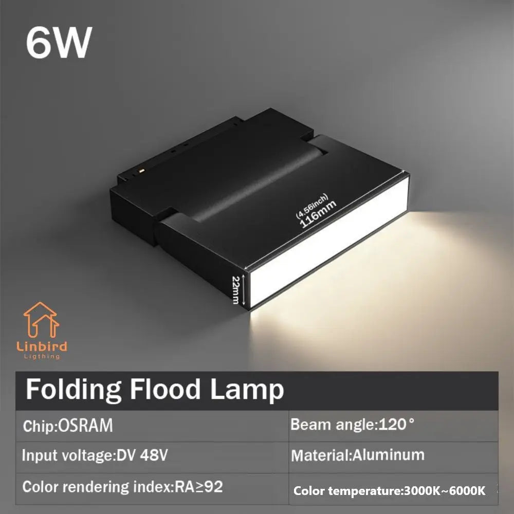 Smart Magnetic Track Rail Lighting System – Modern Flexible LED Spotlights, DC48V Ceiling Light for Indoor & Smart Home Use