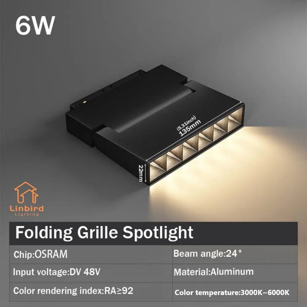 Smart Magnetic Track Rail Lighting System – Modern Flexible LED Spotlights, DC48V Ceiling Light for Indoor & Smart Home Use