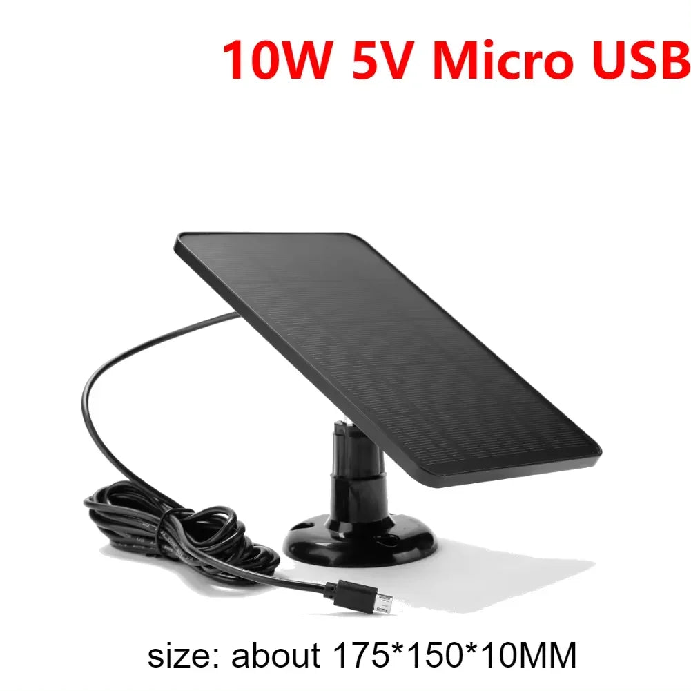 Waterproof Solar Panel Charger with 360° Adjustable Mount – Compatible with EufyCam 3/3C/2/2C/2 Pro