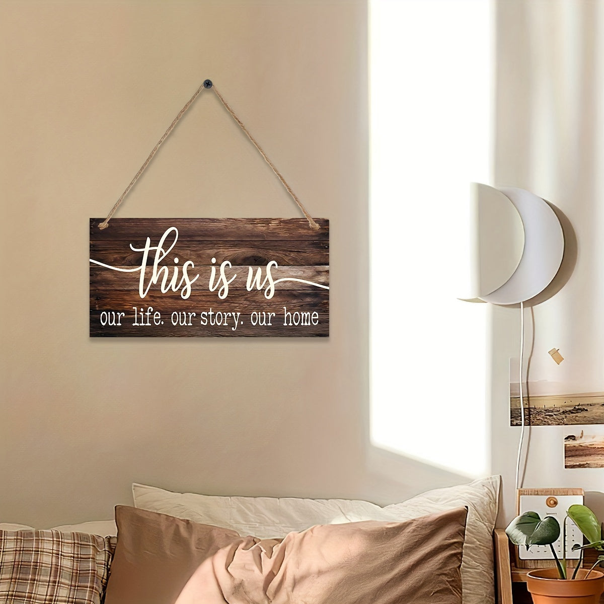 Rustic Wooden “This Is Us” Family Quote Wall Sign