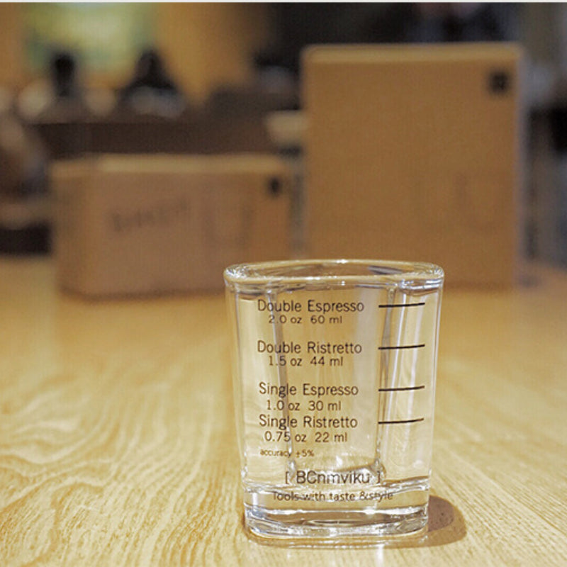 Espresso Shot Glasses Set of 2 Thick Square Measuring Cups