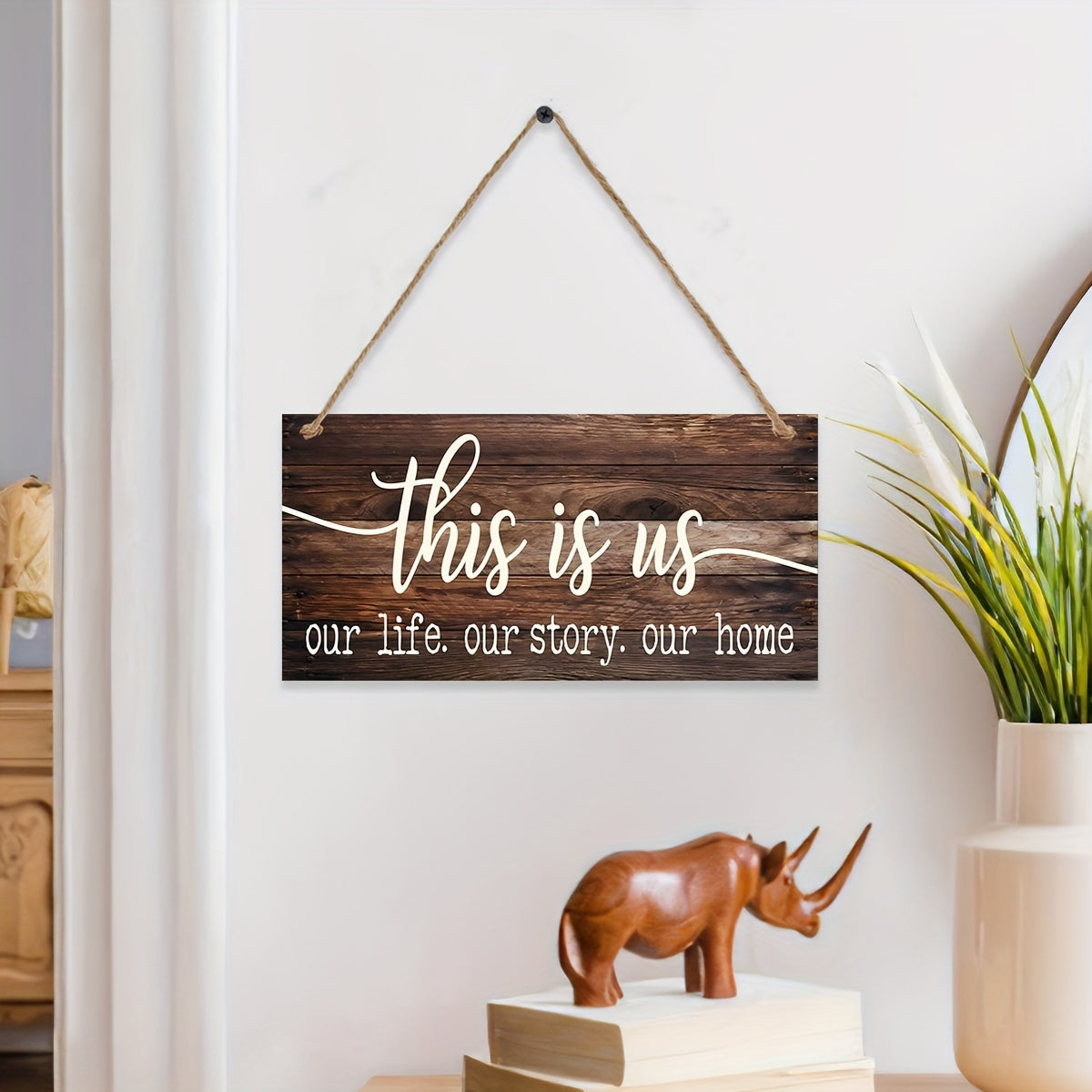 Rustic Wooden “This Is Us” Family Quote Wall Sign