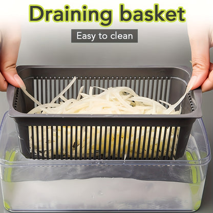 Multifunction Manual Vegetable Chopper and Slicer with Container