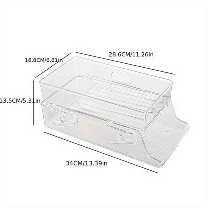 Double Layer Can Organizer Automatic Roll Down Storage Holder