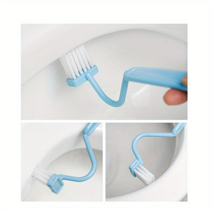 V Shaped Toilet Brush with Holder Flexible Bathroom Cleaning Tool