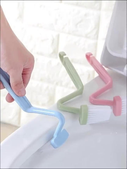V Shaped Toilet Brush with Holder Flexible Bathroom Cleaning Tool