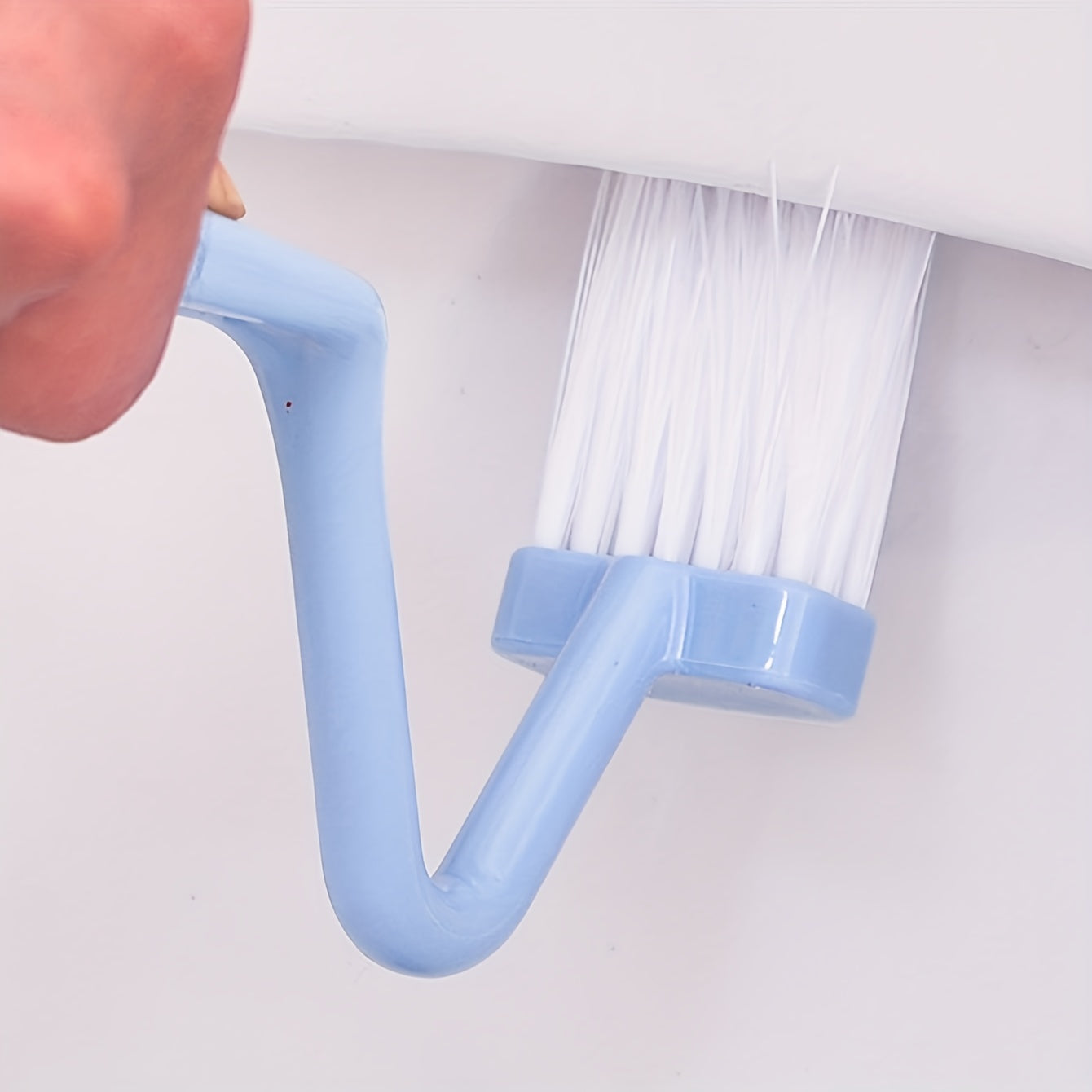 V Shaped Toilet Brush with Holder Flexible Bathroom Cleaning Tool