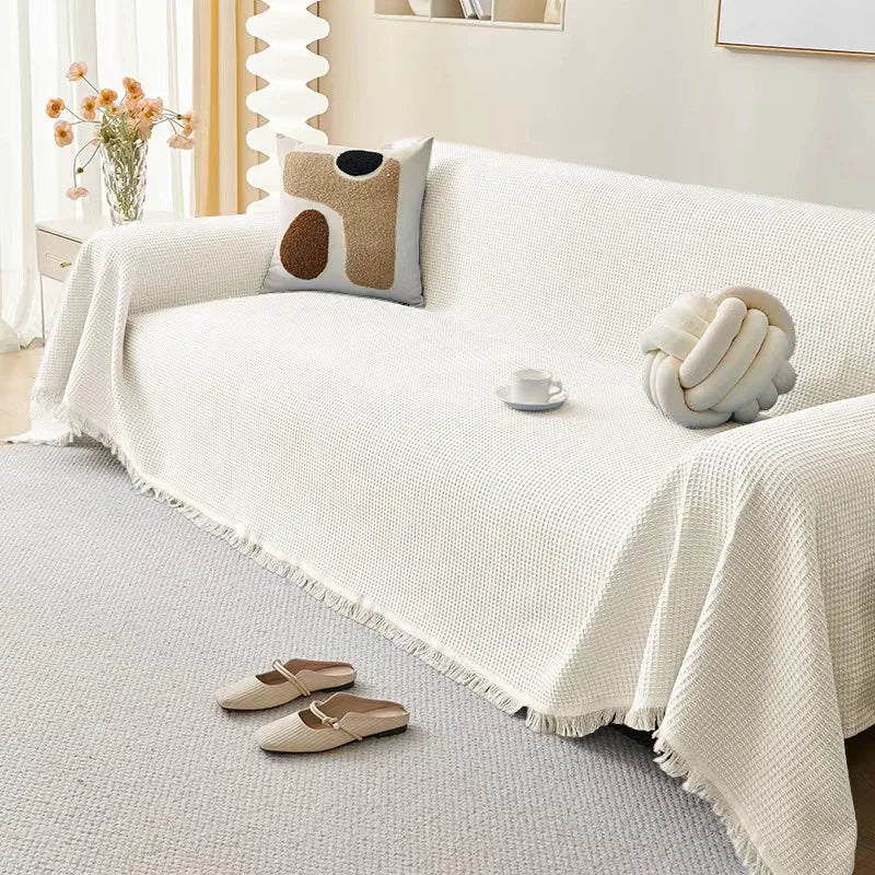 Anti Slip Cotton Sofa Cover Modern Four Season Washable Design