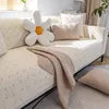 All Season Brushed Sofa Cover. Soft Striped Anti Slip Design
