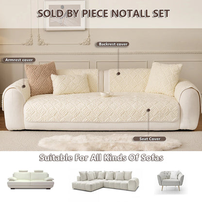 Nordic Minimalist Jacquard Sofa Cover. Soft Warm Polyester Winter Edition