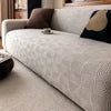 Bohemian Solid Color Geometric Pattern Elastic Sofa Slipcover Customizable Factory Wholesale Pet-Friendly Protector for Living