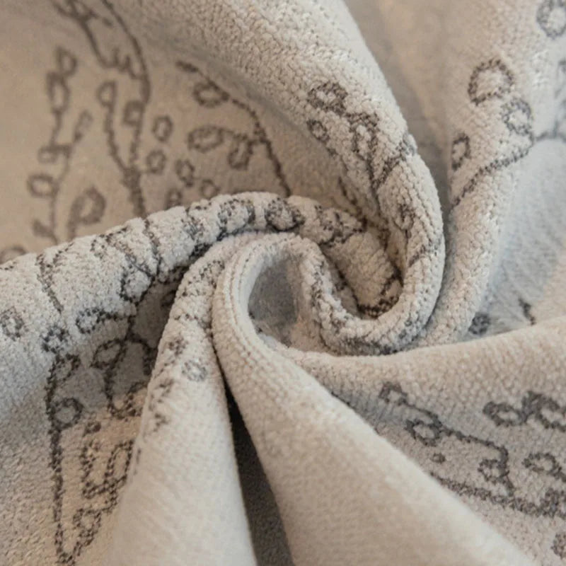 Nordic Chenille Sofa Cover. Floral Jacquard Anti Slip Design
