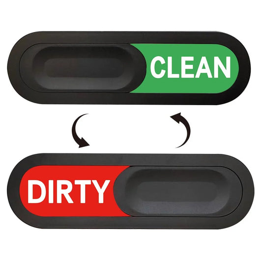 Magnetic Clean Dirty Dishwasher Sign. Non Scratch Sliding Indicator