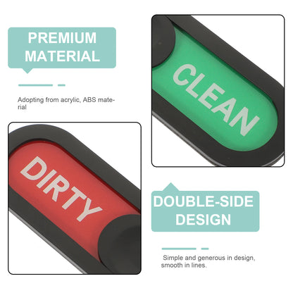 Magnetic Clean Dirty Dishwasher Sign. Non Scratch Sliding Indicator