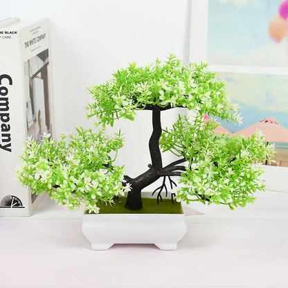 Mini Artificial Bonsai Tree – Elegant Potted Decor for Home