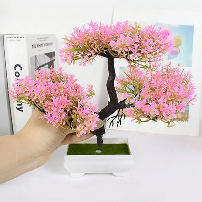 Mini Artificial Bonsai Tree – Elegant Potted Decor for Home