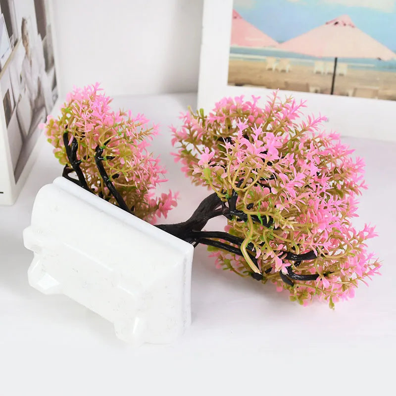 Mini Artificial Bonsai Tree – Elegant Potted Decor for Home