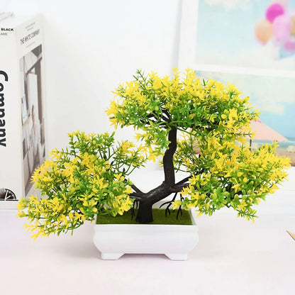 Mini Artificial Bonsai Tree – Elegant Potted Decor for Home
