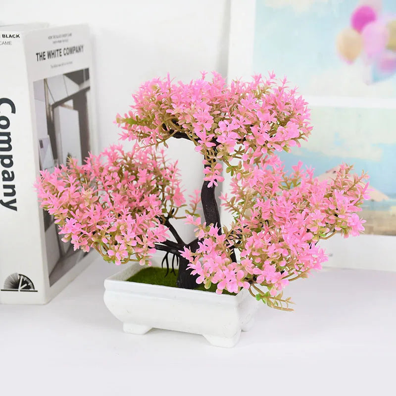 Mini Artificial Bonsai Tree – Elegant Potted Decor for Home