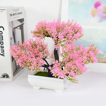 Mini Artificial Bonsai Tree – Elegant Potted Decor for Home