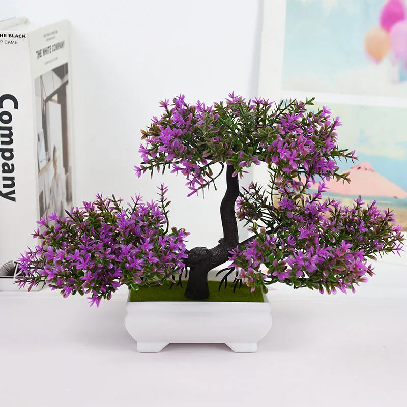 Mini Artificial Bonsai Tree – Elegant Potted Decor for Home