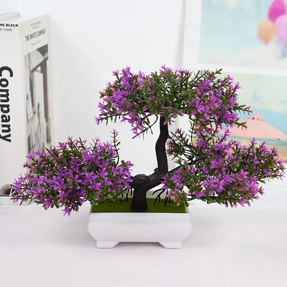 Mini Artificial Bonsai Tree – Elegant Potted Decor for Home