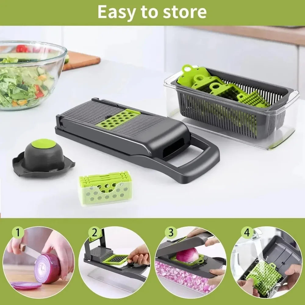 14 in 1 Multifunction Vegetable Chopper and Slicer