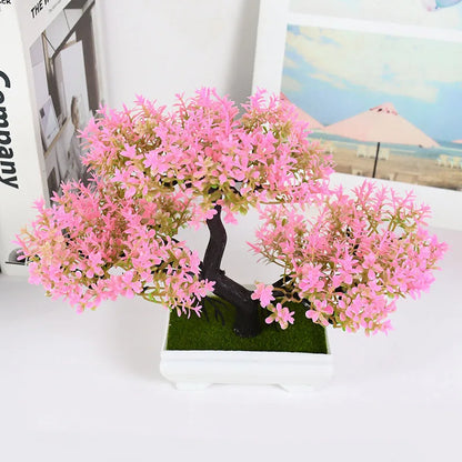 Mini Artificial Bonsai Tree – Elegant Potted Decor for Home
