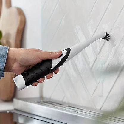 Electric Sonic Cleaning Brush with 4 Replaceable Heads – Multi-Purpose Scrubber for Home Cleaning