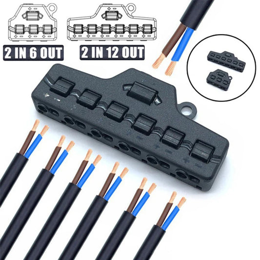 1pc Model Train Lighting Distribution Hub – 3/6-Port Power Splitter for SMD LED Miniature DC Lighting Systems