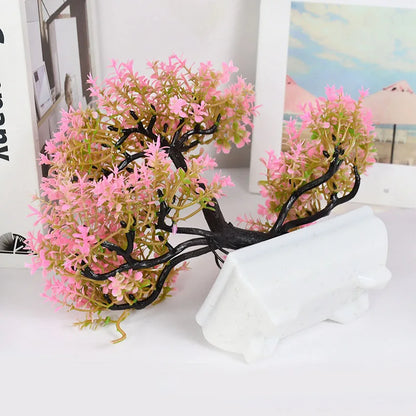 Mini Artificial Bonsai Tree – Elegant Potted Decor for Home