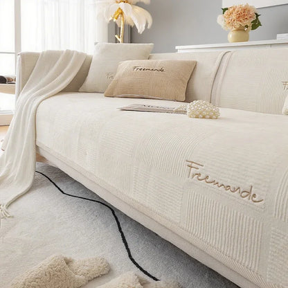 Ultra-Soft Plush Sofa Protector Cover