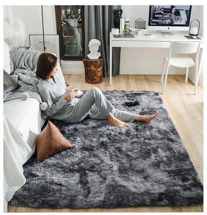 Kids Carpet Girl Rainbow Colors Carpets For Living Room Large Push Soft Bedroom Rugs Bedside Children's Room Floor Cute Mats
