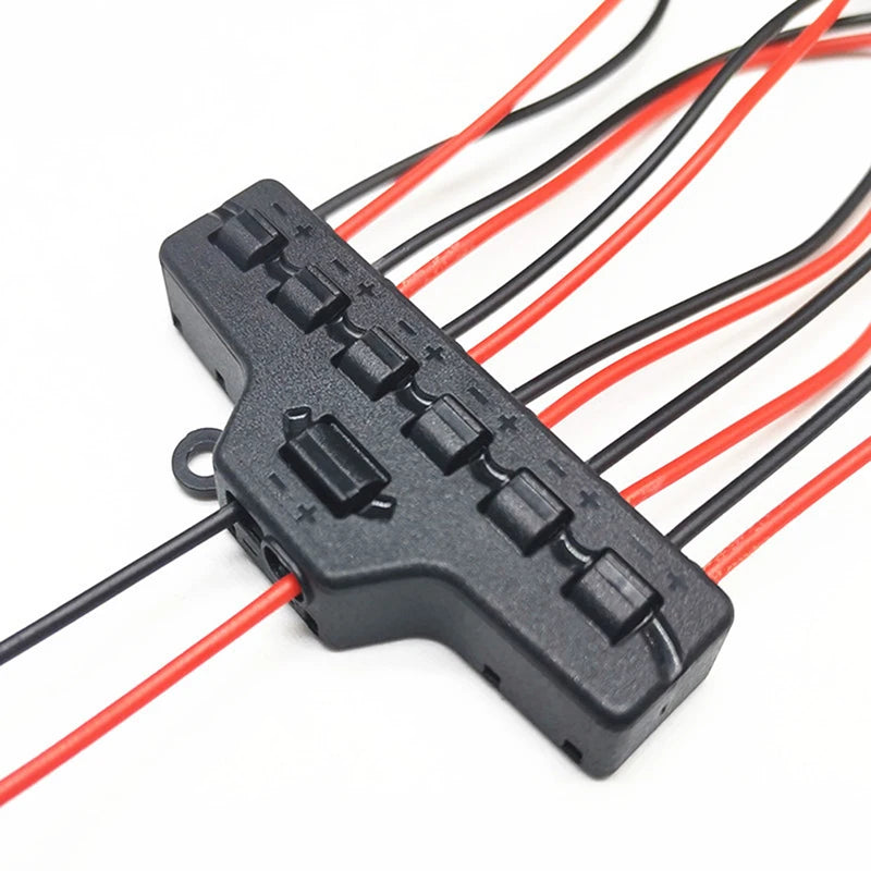 1pc Model Train Lighting Distribution Hub – 3/6-Port Power Splitter for SMD LED Miniature DC Lighting Systems