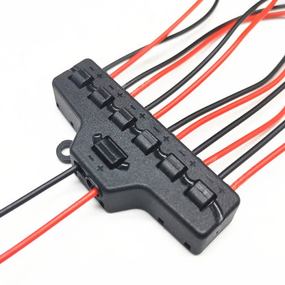 1pc Model Train Lighting Distribution Hub – 3/6-Port Power Splitter for SMD LED Miniature DC Lighting Systems