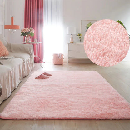 Kids Carpet Girl Rainbow Colors Carpets For Living Room Large Push Soft Bedroom Rugs Bedside Children's Room Floor Cute Mats