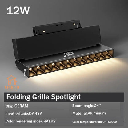 Smart Magnetic Track Rail Lighting System – Modern Flexible LED Spotlights, DC48V Ceiling Light for Indoor & Smart Home Use