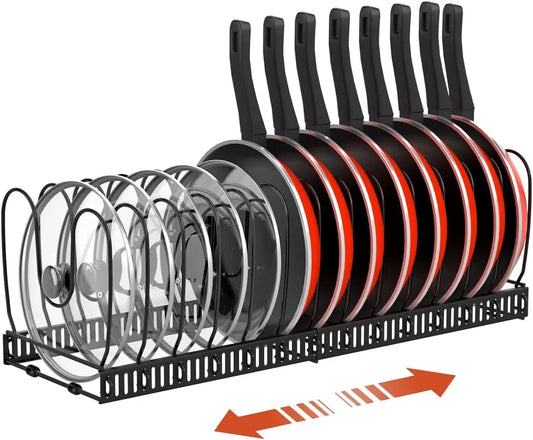 Adjustable Pot & Pan Organizer Rack
